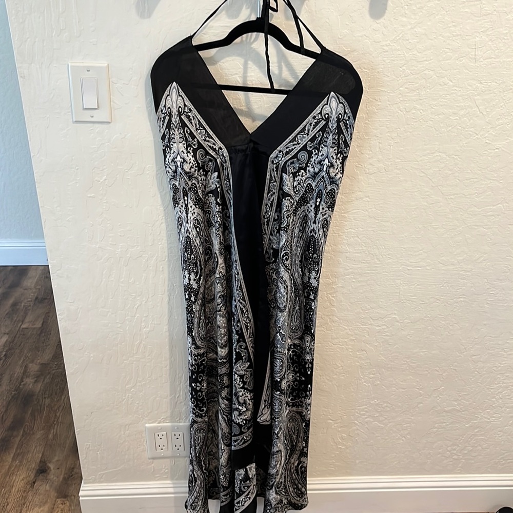 Handmade silk dress from Hawaii- low front and back with winched tie under chest